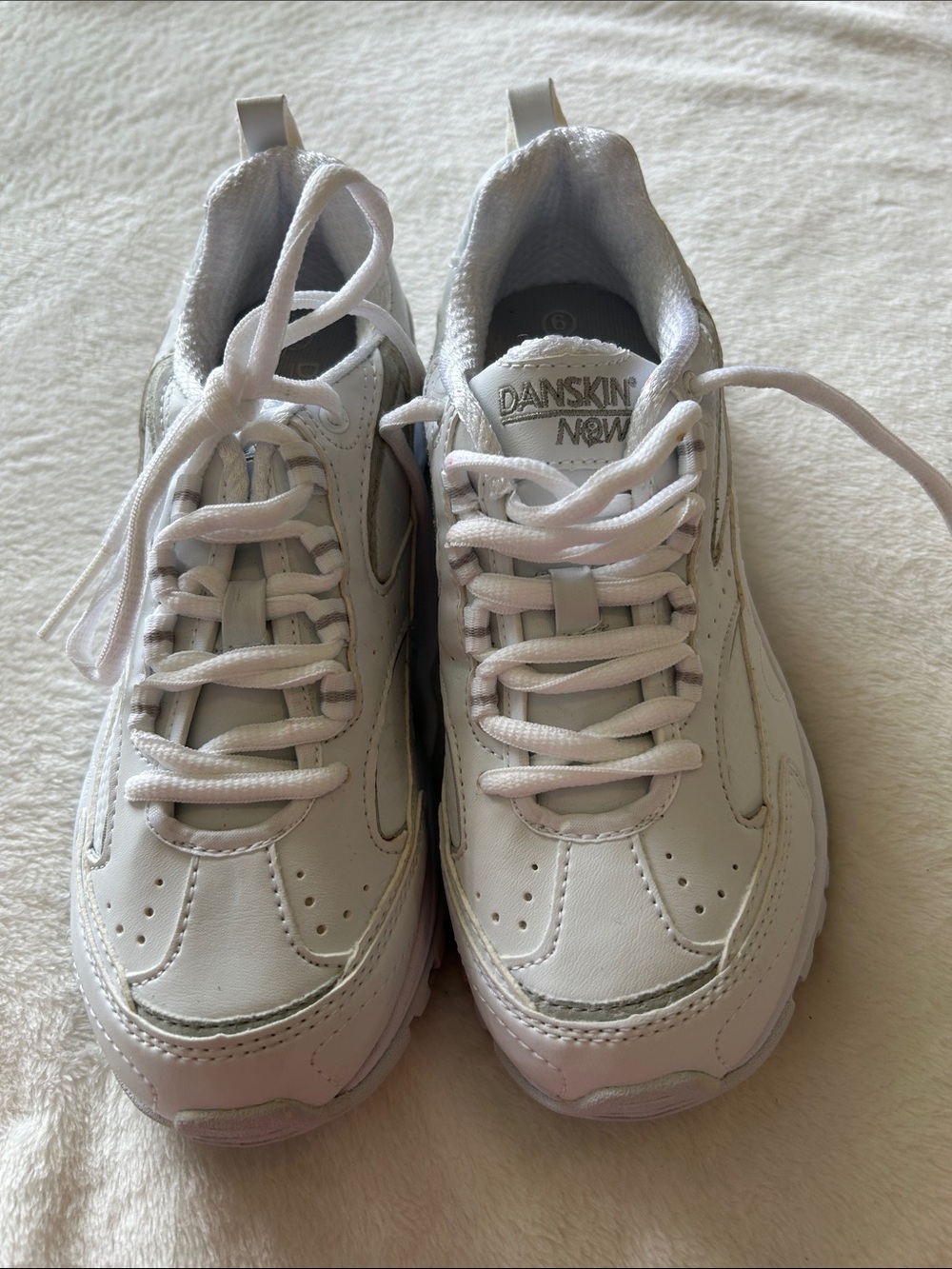 Danskin Now White Lace-Up Platform Sneakers Women’s Size 6 - Picture 8 of 8